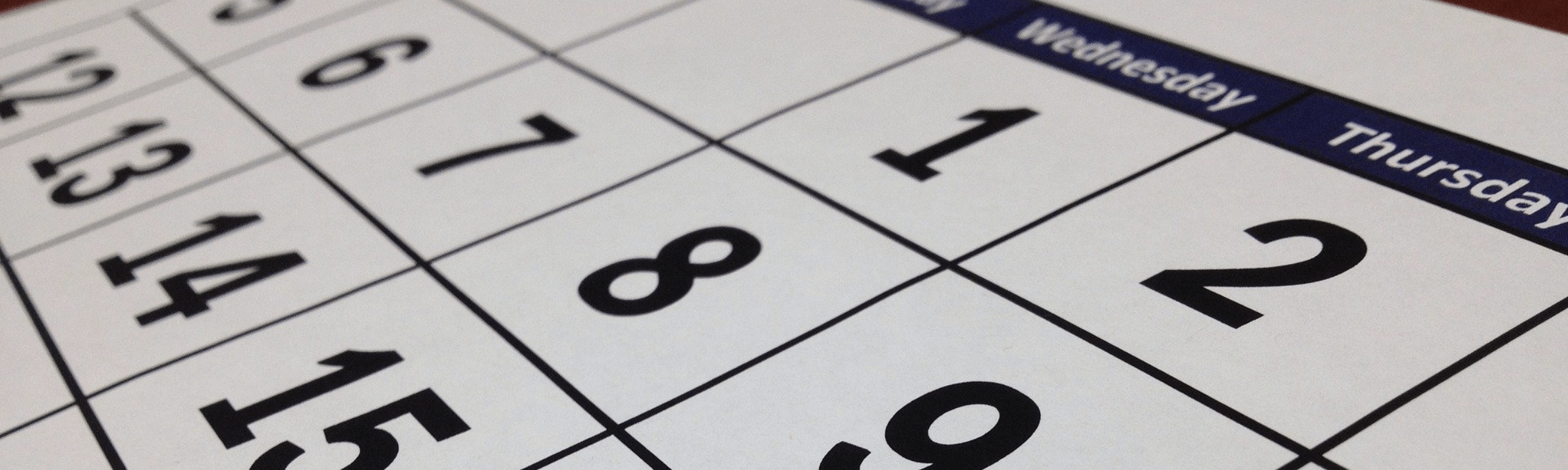 A Callender With Dates on a Sheet